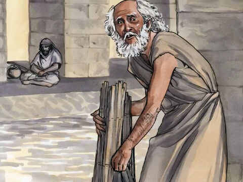 et commença à marcher. C’était un jour de sabbat. – Numéro de diapositive 8