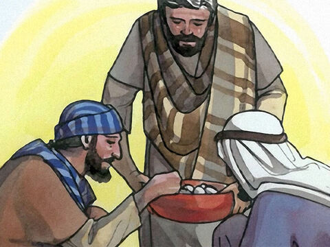 Donne-nous aujourd’hui notre pain quotidien; pardonne-nous nos offenses, comme nous aussi nous pardonnons à ceux qui nous ont offensés; – Numéro de diapositive 9