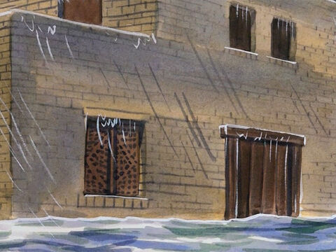 La pluie est tombée, les torrents sont venus, les vents ont soufflé et se sont jetés contre cette maison: elle n’est point tombée, parce qu’elle était fondée sur le roc. – Numéro de diapositive 4