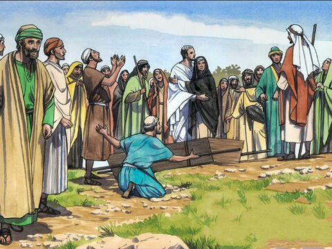 Tous furent saisis de crainte, et ils glorifiaient Dieu, disant: “Un grand prophète a paru parmi nous, et Dieu a visité son peuple.” – Numéro de diapositive 6