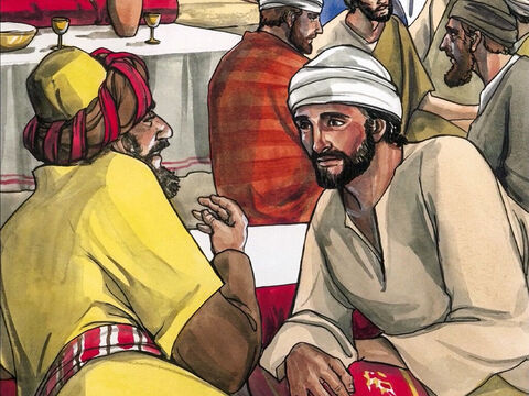 Le pharisien qui l’avait invité, voyant cela, dit en lui-même: “Si cet homme était prophète, il saurait qui et de quelle espèce est la femme qui le touche; il saurait que c’est une pécheresse.” Jésus prit la parole, et lui dit: “Simon, j’ai quelque chose à te dire.” “Maître, parle”, répondit-il. – Numéro de diapositive 5