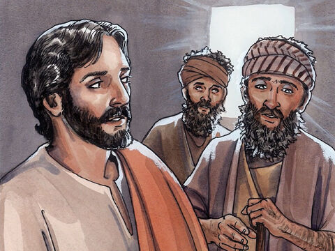 Lorsqu’il fut arrivé à la maison, les aveugles s’approchèrent de lui, et Jésus leur dit: “Croyez-vous que je puisse faire cela?” “Oui, Seigneur,” lui répondirent-ils. – Numéro de diapositive 2