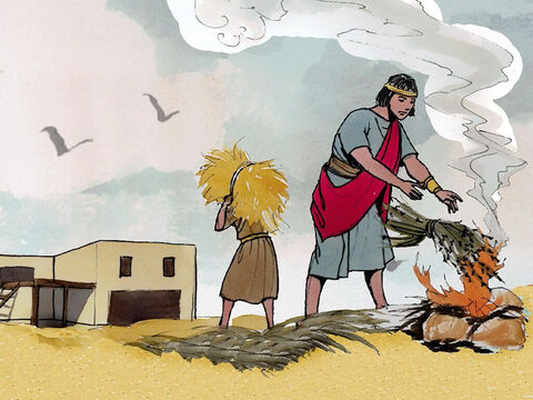 et, à l’époque de la moisson, je dirai aux moissonneurs: arrachez d’abord l’ivraie, et liez-la en gerbes pour la brûler, mais amassez le blé dans mon grenier. – Numéro de diapositive 7