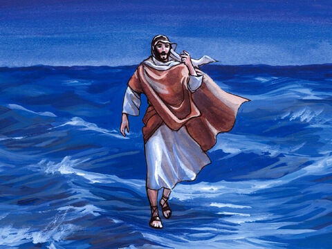 Jésus leur dit aussitôt: “Rassurez-vous, c’est moi; n’ayez pas peur!” – Numéro de diapositive 5