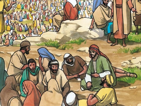 Jésus était dans une région appelée Décapole où beaucoup de non Juifs habitaient. En ces jours-là, une foule nombreuse s’étant de nouveau réunie et n’ayant pas de quoi manger, – Numéro de diapositive 1