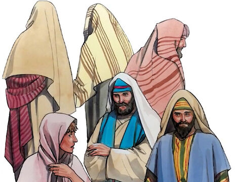Quand ils entendirent cela, accusés par leur conscience, ils se retirèrent un à un, depuis les plus âgés jusqu’aux derniers; et Jésus resta seul avec la femme qui était là au milieu. – Numéro de diapositive 9