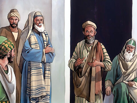 Sur quoi quelques-uns des pharisiens dirent: “Cet homme ne vient pas de Dieu, car il n’observe pas le sabbat.” D’autres dirent: “Comment un homme pécheur peut-il faire de tels miracles?” Et il y eut division parmi eux. – Numéro de diapositive 13