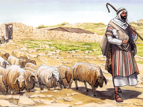 Lorsqu’il a fait sortir toutes ses propres brebis, il marche devant elles; et les brebis le suivent, parce qu’elles connaissent sa voix. Elles ne suivront point un étranger; mais elles fuiront loin de lui, parce qu’elles ne connaissent pas la voix des étrangers. – Numéro de diapositive 3