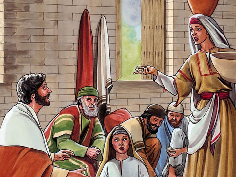Le Seigneur lui répondit: Marthe, Marthe, tu t’inquiètes et tu t’agites pour beaucoup de choses. – Numéro de diapositive 6