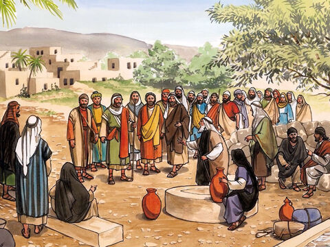 A son arrivée, Jésus trouva que Lazare était depuis quatre jours déjà dans le tombeau. – Numéro de diapositive 8