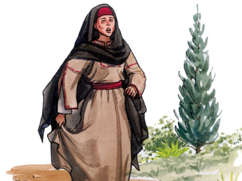 Lorsque Marthe apprit que Jésus arrivait, elle alla à sa rencontre, tandis que Marie restait assise à la maison. – Numéro de diapositive 10