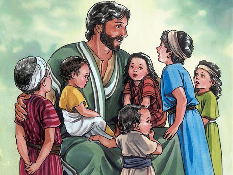 Je vous le dis en vérité, celui qui n’accueille pas le royaume de Dieu comme un petit enfant n'y entrera pas.» – Numéro de diapositive 5