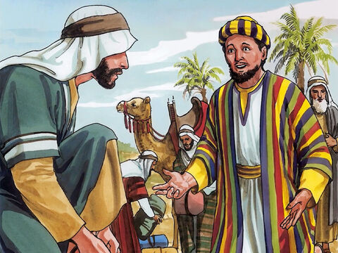 Un homme s'approcha et dit à Jésus: «[Bon] Maître, que dois-je faire de bon pour avoir la vie éternelle?» – Numéro de diapositive 1