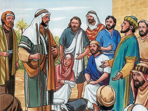 Quand les disciples entendirent cela, ils furent très étonnés et dirent: «Qui peut donc être sauvé?» Jésus les regarda et leur dit: «Aux hommes cela est impossible, mais à Dieu tout est possible.» – Numéro de diapositive 9