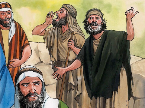 Alors il cria: «Jésus, Fils de David[a], aie pitié de moi!» Ceux qui marchaient devant le reprenaient pour le faire taire, – Numéro de diapositive 3