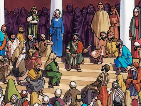 et il les enseignait en disant: «N'est-il pas écrit: Mon temple sera appelé une maison de prière pour toutes les nations? Mais vous, vous en avez fait une caverne de voleurs.» – Numéro de diapositive 5