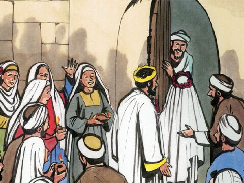 Celles qui étaient prêtes entrèrent avec lui dans la salle des noces et la porte fut fermée. – Numéro de diapositive 11