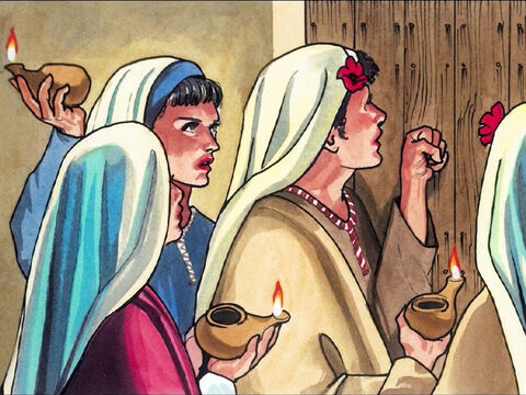 Plus tard, les autres jeunes filles vinrent et dirent: ‘Seigneur, Seigneur, ouvre-nous!’ – Numéro de diapositive 12