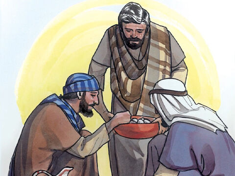 En effet, j'ai eu faim et vous m'avez donné à manger; j'ai eu soif et vous m'avez donné à boire; – Numéro de diapositive 5