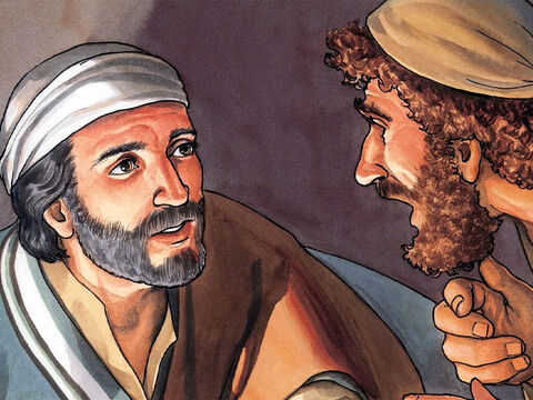 Pierre prit la parole et lui dit: «Même si tous trébuchent à cause de toi, ce ne sera jamais mon cas.» Jésus lui dit: «Je te le dis en vérité, – Numéro de diapositive 10