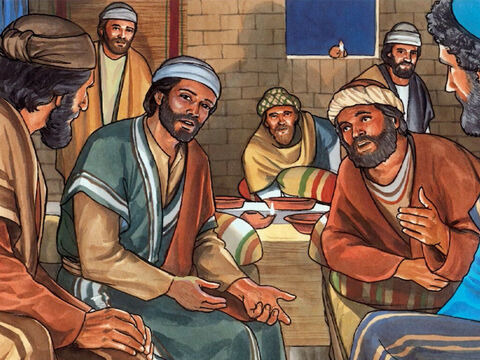 Tandis que Jésus était dans la chambre haute à célébrer la Pâque avec ses disciples, il dit : “C’est moi qui suis le vrai cep, et mon Père est le vigneron. – Numéro de diapositive 1