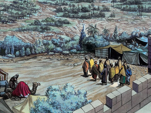 Ensuite, Jésus sortit et se rendit comme d'habitude au mont des Oliviers. Ses disciples le suivirent. – Numéro de diapositive 1