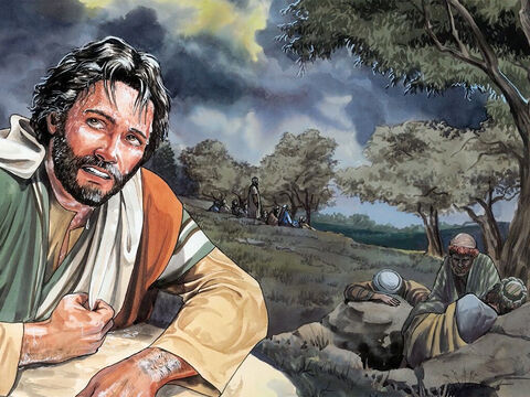 Saisi d'angoisse, Jésus priait avec plus d'insistance, – Numéro de diapositive 5