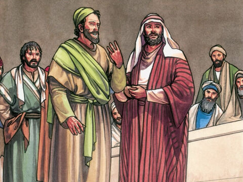 Enfin, il en vint deux qui dirent: «Celui-ci a dit: ‘Je peux détruire le temple de Dieu et le reconstruire en trois jours.’» – Numéro de diapositive 7