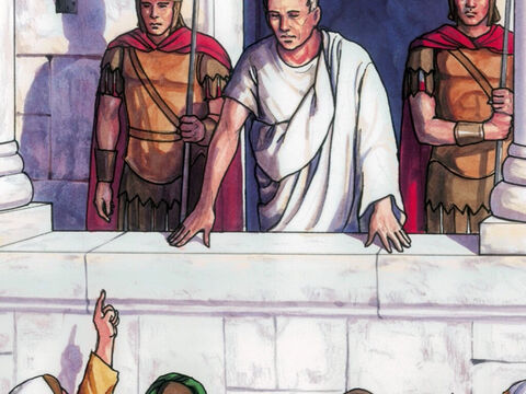 Sur quoi Pilate leur dit: «Prenez-le vous-mêmes et jugez-le d’après votre loi.» – Numéro de diapositive 6