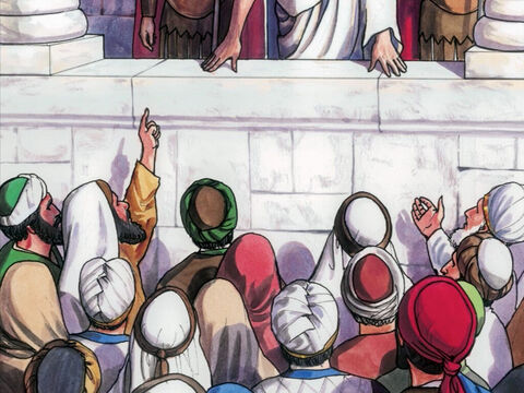 Les Juifs lui dirent: «Nous n'avons pas le droit de mettre quelqu'un à mort.» C'était afin que s'accomplisse la parole que Jésus avait dite pour indiquer de quelle mort il allait mourir. – Numéro de diapositive 7