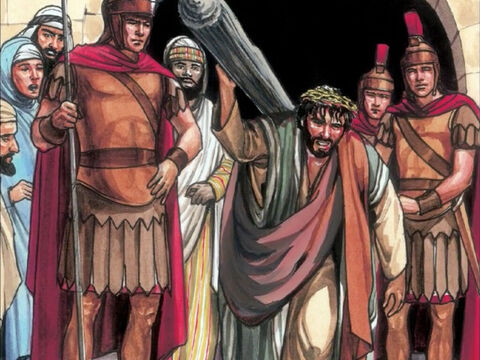 Comme ils l'emmenaient, ils s’emparèrent d'un certain Simon de Cyrène, qui revenait des champs, – Numéro de diapositive 4