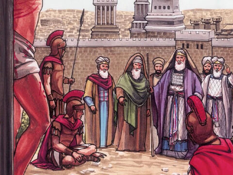 Beaucoup de Juifs lurent cette inscription parce que l'endroit où Jésus fut crucifié était près de la ville. Elle était écrite en hébreu, en grec et en latin. – Numéro de diapositive 10