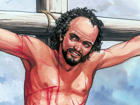 Et il dit à Jésus: «[Seigneur,] souviens-toi de moi quand tu viendras régner.» – Numéro de diapositive 5