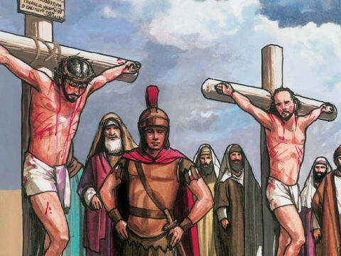 Jésus lui répondit: «Je te le dis en vérité, aujourd'hui tu seras avec moi dans le paradis.» – Numéro de diapositive 6