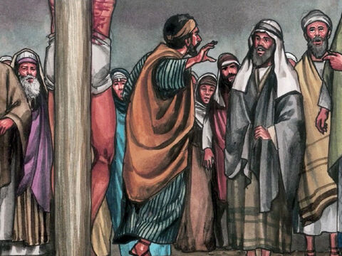 Quelques-uns de ceux qui étaient là, après l'avoir entendu, disaient: «Il appelle Elie.» – Numéro de diapositive 3
