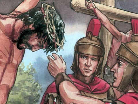 Quand ils s'approchèrent de lui, ils virent qu'il était déjà mort. Ils ne lui brisèrent pas les jambes, – Numéro de diapositive 4