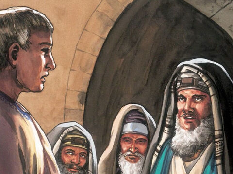 Pilate leur dit: «Vous avez une garde. Allez-y, gardez-le comme vous le souhaitez!» – Numéro de diapositive 5