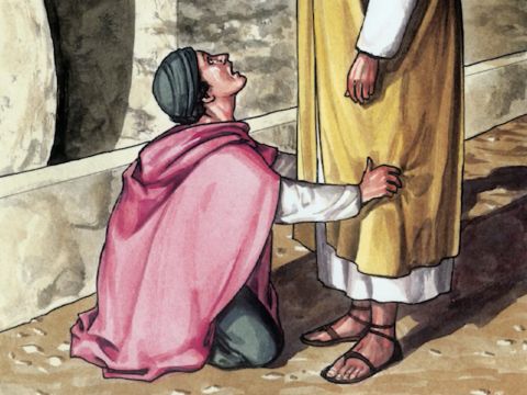 Elle se retourna et lui dit en hébreu: «Rabbouni!», c'est-à-dire maître. – Numéro de diapositive 9