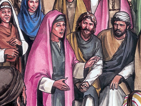 Marie de Magdala alla annoncer aux disciples qu'elle avait vu le Seigneur et qu'il lui avait dit cela. – Numéro de diapositive 11
