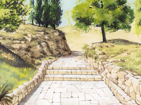 Le même jour où le tombeau avait été trouvé vide, deux disciples se rendaient à un village appelé Emmaüs, éloigné de Jérusalem d’une douzaine de kilomètres. – Numéro de diapositive 1