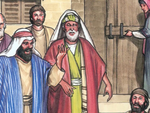 où ils trouvèrent les onze et les autres qui étaient rassemblés et qui leur dirent: «Le Seigneur est réellement ressuscité et il est apparu à Simon.» – Numéro de diapositive 26