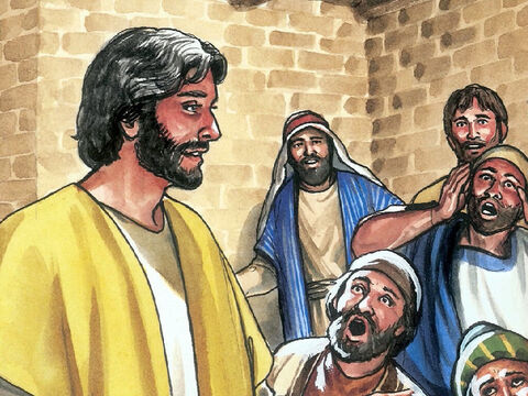 Après avoir dit cela, il leur montra ses mains et son côté. Les disciples furent remplis de joie en voyant le Seigneur. – Numéro de diapositive 4