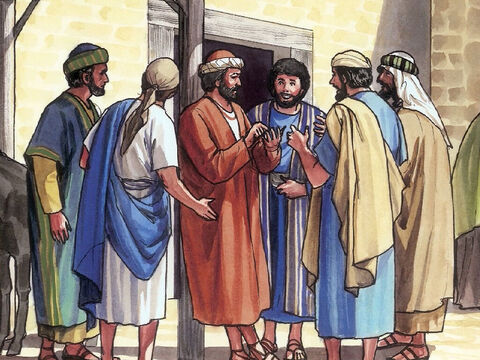Huit jours après, les disciples de Jésus étaient de nouveau dans la maison et Thomas se trouvait avec eux. – Numéro de diapositive 8