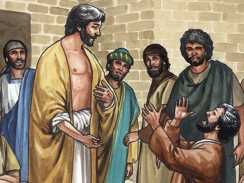 Jésus lui dit: «Parce que tu m'as vu, tu as cru. Heureux ceux qui n'ont pas vu et qui ont cru!» – Numéro de diapositive 12