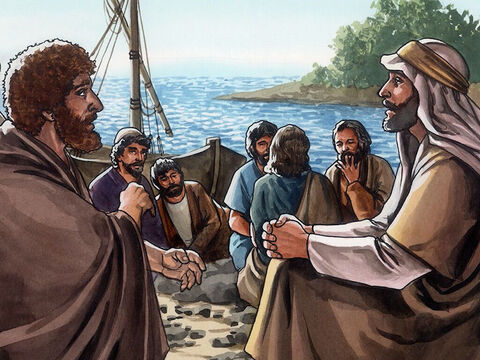 Lorsqu’ils eurent mangé, Jésus dit à Simon Pierre: «Simon, fils de Jonas, m'aimes-tu plus que ceux-ci?» Il lui répondit: «Oui, Seigneur, tu sais que j’ai de l’amour pour toi.» – Numéro de diapositive 11