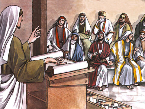 Dans le livre des Actes, on peut lire que Paul passa resta quelques jours avec les disciples qui étaient à Damas et se mit aussitôt à proclamer dans les synagogues que Jésus est le Fils de Dieu. – Numéro de diapositive 4