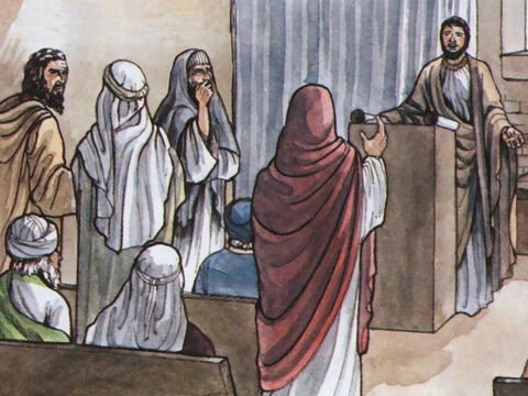 Quelques membres de la synagogue appelée «synagogue des affranchis», des Cyrénéens, des Alexandrins et des Juifs de Cilicie et d'Asie se mirent à discuter avec lui; mais ils ne pouvaient pas résister à la sagesse et à l'Esprit qui inspiraient ses paroles. – Numéro de diapositive 5