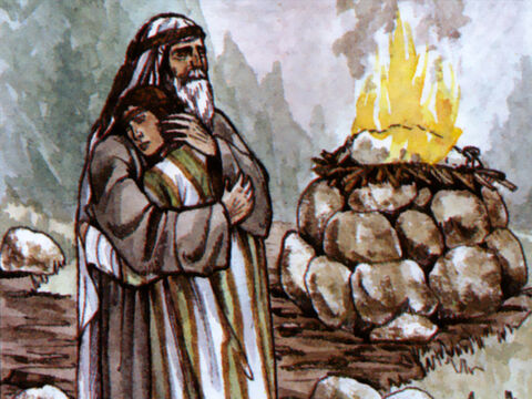 Puis Dieu a donné à Abraham l'alliance de la circoncision; ainsi, Abraham a eu pour fils Isaac et l’a circoncis le huitième jour, – Numéro de diapositive 13