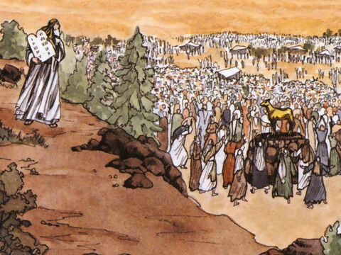 C'est ce Moïse qui a dit aux Israélites: [Le Seigneur notre] Dieu fera surgir pour vous, parmi vos frères, un prophète comme moi. C'est lui qui, lors de l'assemblée au désert, était avec l'ange qui lui parlait sur le mont Sinaï et avec nos ancêtres; il a reçu des oracles de vie pour nous les transmettre. – Numéro de diapositive 11