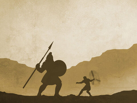 David et Goliath.<br/>1 Samuel 17. – Numéro de diapositive 6